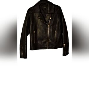 TOPSHOP black moto jacket.